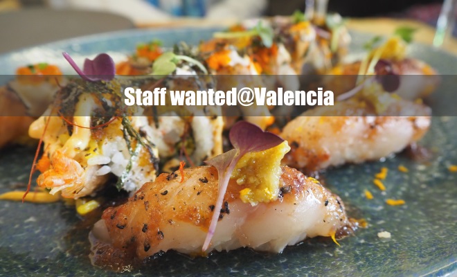 バレンシアで和食レストランのキッチン＆ホールスタッフ募集中。